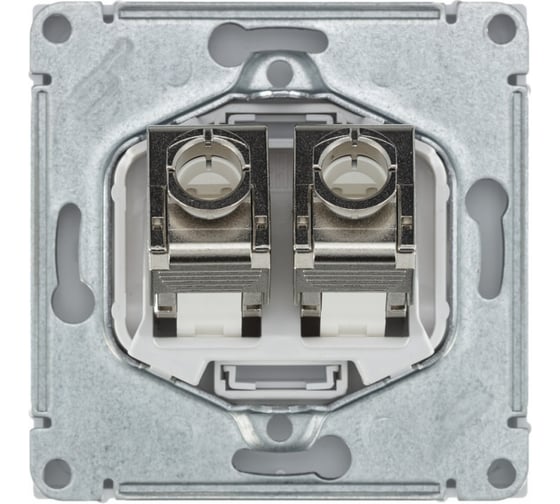 Розетка Systeme Electric ATLASDESIGN двойная компьютерная RJ45+RJ45, кат.6А, механизм, грифель ATN000788