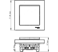 1-клавишный выключатель Systeme Electric ATLASDESIGN, сх.1, 10АХ, в сборе, быстрозажимные клеммы, карбон ATN001012S