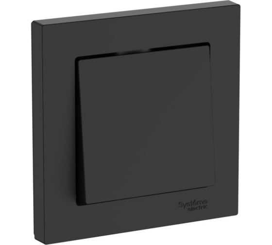 1-клавишный выключатель Systeme Electric ATLASDESIGN, сх.1, 10АХ, в сборе, быстрозажимные клеммы, карбон ATN001012S
