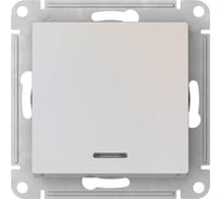 1-клавишный выключатель с подсветкой Systeme Electric ATLASDESIGN, сх.1а, 10АХ, мех., быстрозажимные клеммы, жемчуг ATN000413S