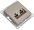 Розетка компьютерная двойная Systeme Electric AtlasDesign, RJ45+RJ45, кат.6А, механизм, Шампань ATN000588 4