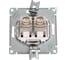 Розетка компьютерная двойная Systeme Electric AtlasDesign, RJ45+RJ45, кат.6А, механизм, Шампань ATN000588 5