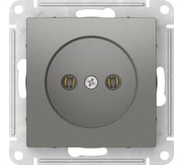 Розетка Systeme Electric ATLASDESIGN без заземления без шторок, 16А, мех., быстрозажимные клеммы, сталь ATN000941S