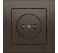 Розетка Systeme Electric ATLASDESIGN без заземления, 16А, в сборе, быстрозажимная клемма, мокко ATN000640S