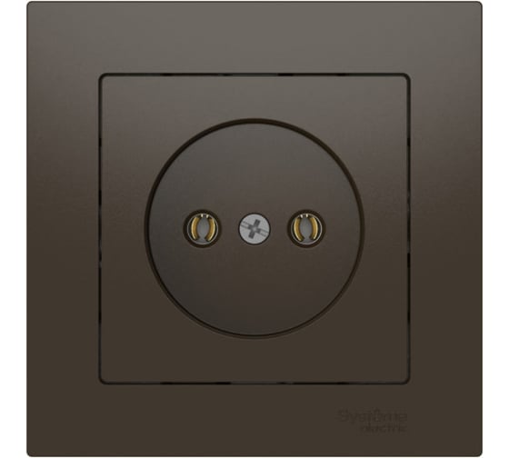 Розетка Systeme Electric ATLASDESIGN без заземления, 16А, в сборе, быстрозажимная клемма, мокко ATN000640S