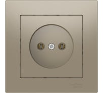 Розетка Systeme Electric ATLASDESIGN без заземления, 16А, в сборе, быстрозажимная клемма, шампань ATN000540S
