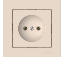 Розетка Systeme Electric ATLASDESIGN без заземления, 16А, в сборе, быстрозажимная клемма, бежевый ATN000240S