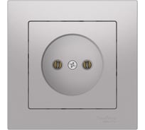 Розетка Systeme Electric ATLASDESIGN без заземления, 16А, в сборе, быстрозажимная клемма, алюминий ATN000340S