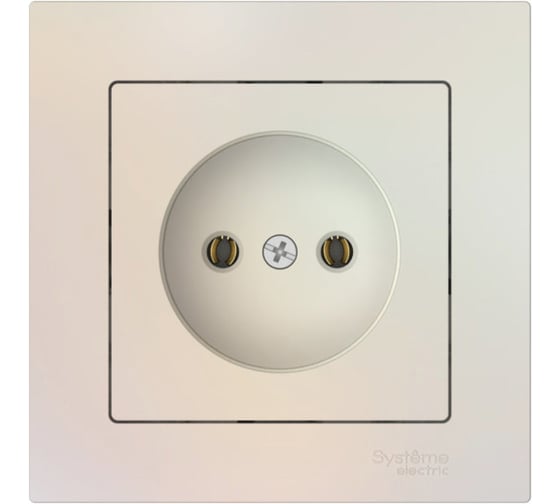 Розетка Systeme Electric ATLASDESIGN без заземления, 16А, в сборе, быстрозажимная клемма, жемчуг ATN000440S