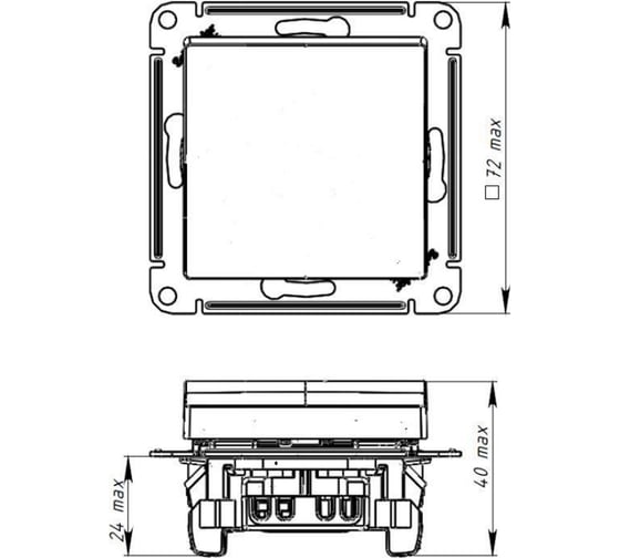 1-клавишный переключатель Systeme Electric ATLASDESIGN AQUA IP44, сх.6, 10АХ, быстрозажимная клемма, белый ATN440161S