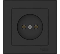 Розетка Systeme Electric ATLASDESIGN без заземления, 16А, в сборе, быстрозажимная клемма, карбон ATN001040S