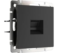 Розетка Ethernet RJ-45 WERKEL W5120108 cat. 6A, экранированная, черный матовый a069685