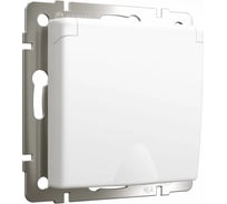 Розетка WERKEL с заземлением и шторками, c крышкой, IP44, белый матовый a069590