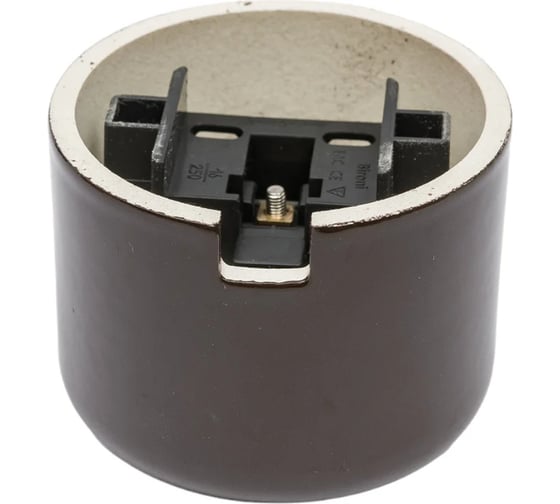 Розетка с заземляющим контактом Electraline R, керамика, коричневый R1-101-02