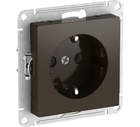 Розетка Systeme Electric ATLASDESIGN с заземлением, 16А, мех., быстрозажим. клем., МОККО ATN000643S