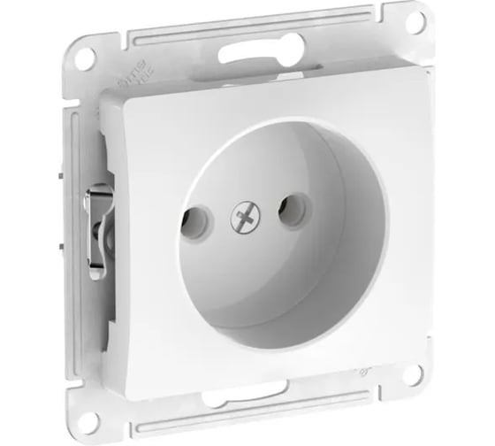 Розетка Systeme Electric GLOSSA без заземления, 16А, мех., быстрозажим. клем., БЕЛЫЙ GSL000141S