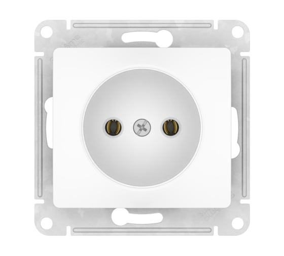 Розетка Systeme Electric GLOSSA без заземления, 16А, мех., быстрозажим. клем., БЕЛЫЙ GSL000141S