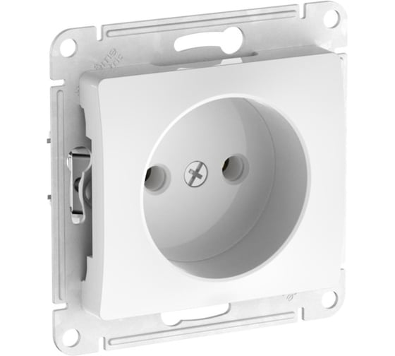Розетка Systeme Electric GLOSSA без заземления, 16А, мех., быстрозажим. клем., БЕЛЫЙ GSL000141S