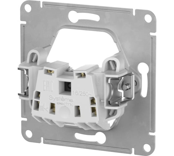 Розетка Systeme Electric GLOSSA без заземления, 16А, мех., быстрозажим. клем., БЕЛЫЙ GSL000141S