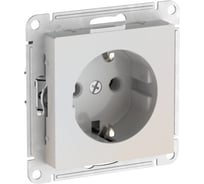 Розетка Systeme Electric ATLASDESIGN с заземлением, 16А, мех., быстрозажим. клем., ЖЕМЧУГ ATN000443S