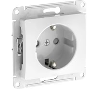 Розетка Systeme Electric GLOSSA с заземлением со шторками, 16А, мех., быстрозажим. клем., БЕЛЫЙ GSL000145S