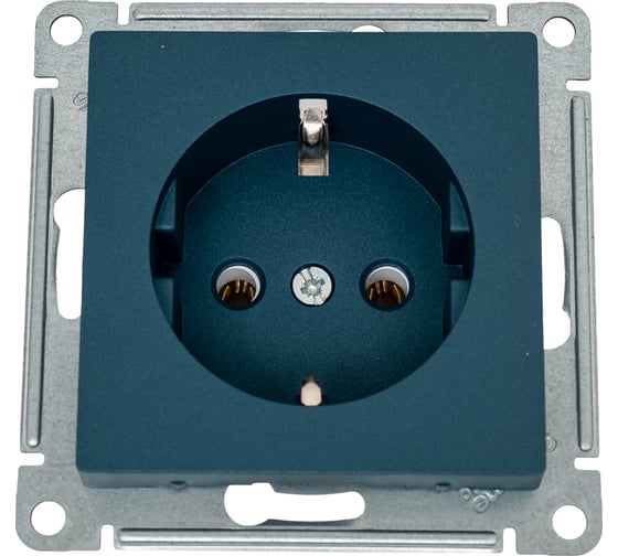 Розетка Systeme Electric ATLASDESIGN с заземлением, 16А, мех., быстрозажим. клем., ИЗУМРУД ATN000843S