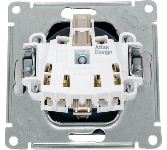 Розетка Systeme Electric ATLASDESIGN с заземлением, 16А, мех., быстрозажим. клем., ИЗУМРУД ATN000843S