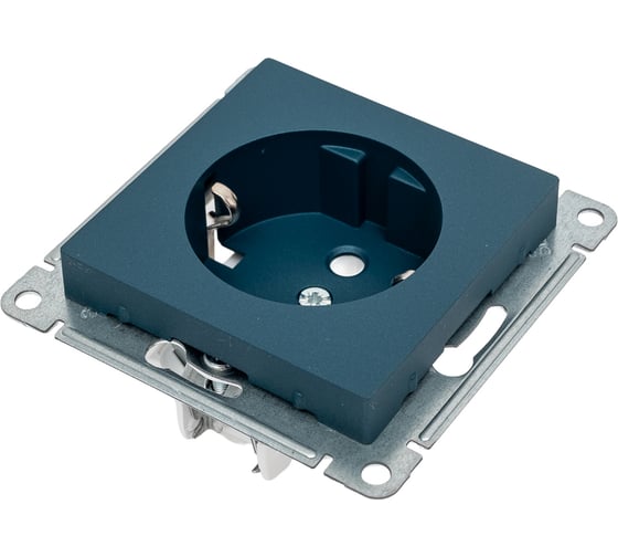 Розетка Systeme Electric ATLASDESIGN с заземлением, 16А, мех., быстрозажим. клем., ИЗУМРУД ATN000843S