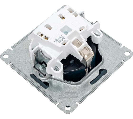 Розетка Systeme Electric ATLASDESIGN с заземлением, 16А, мех., быстрозажим. клем., ИЗУМРУД ATN000843S