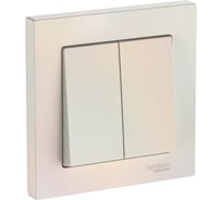 2-клавишный выключатель Systeme Electric ATLASDESIGN сх.5, 10АХ, в сборе, быстрозажим. клем., ЖЕМЧУГ ATN000452S