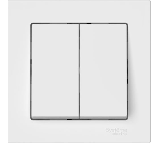 2-клавишный выключатель Systeme Electric ATLASDESIGN сх.5, 10АХ, в сборе, быстрозажим. клем., БЕЛЫЙ ATN000152S