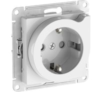 Розетка с заземлением со шторками Systeme Electric ATLASDESIGN,16 А, мех., быстрозажимная клемма, БЕЛЫЙ ATN000147S