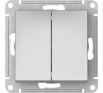 2-клавишный выключатель Systeme Electric ATLASDESIGN сх.5, 10АХ, мех., быстрозажим. клем., АЛЮМИНИЙ ATN000351S