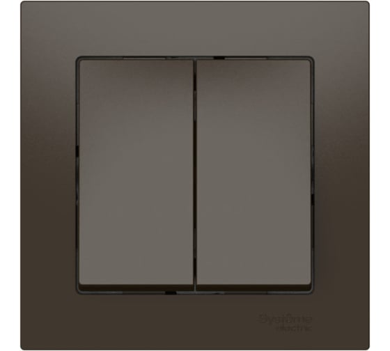 2-клавишный выключатель Systeme Electric ATLASDESIGN сх.5, 10АХ, в сборе, быстрозажим. клем., МОККО ATN000652S