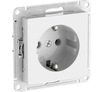 Розетка Systeme Electric ATLASDESIGN с заземлением, 16А, мех., быстрозажим. клем., БЕЛЫЙ ATN000143S