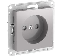 Розетка Systeme Electric ATLASDESIGN без заземления со шторками, 16А, мех., быстрозажимные клеммы, алюминий ATN000349S