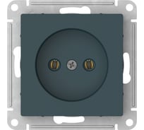 Розетка Systeme Electric ATLASDESIGN без заземления без шторок, 16А, мех., быстрозажимные клеммы, изумруд ATN000841S