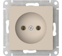 Розетка Systeme Electric ATLASDESIGN без заземления без шторок, 16А, мех., быстрозажимные клеммы, песочный ATN001241S