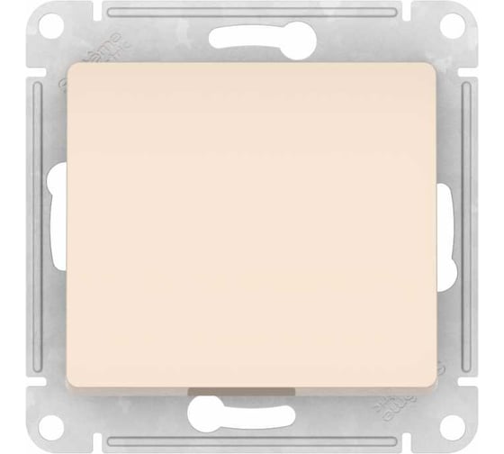 Нажимная кнопка Systeme Electric GLOSSA сх.1, 10АХ, мех., быстрозажим. клем., бежевый GSL000215S 1