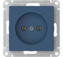 Розетка Systeme Electric ATLASDESIGN без заземления без шторок, 16А, мех., быстрозажимные клеммы, аквамарин ATN001141S