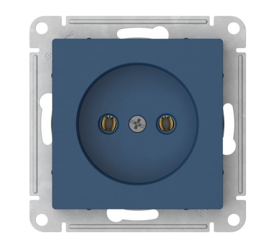 Розетка Systeme Electric ATLASDESIGN без заземления без шторок, 16А, мех., быстрозажимные клеммы, аквамарин ATN001141S