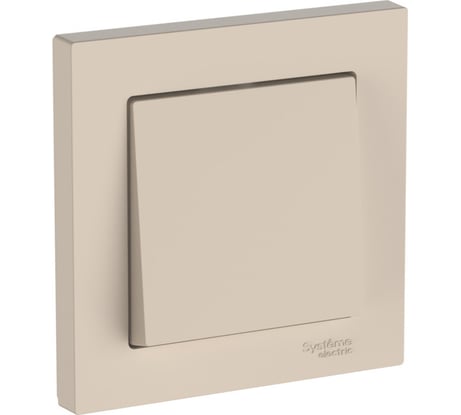 1-клавишный выключатель Systeme Electric ATLASDESIGN, сх.1, 10АХ, в сборе, быстрозажимные клеммы, песочный ATN001212S