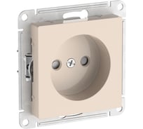Розетка Systeme Electric ATLASDESIGN без заземления со шторками, 16А, мех., быстрозажимные клеммы, бежевый ATN000249S