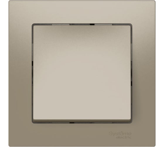 1-клавишный выключатель Systeme Electric ATLASDESIGN, сх.1, 10АХ, в сборе, быстрозажимные клеммы, шампань ATN000512S
