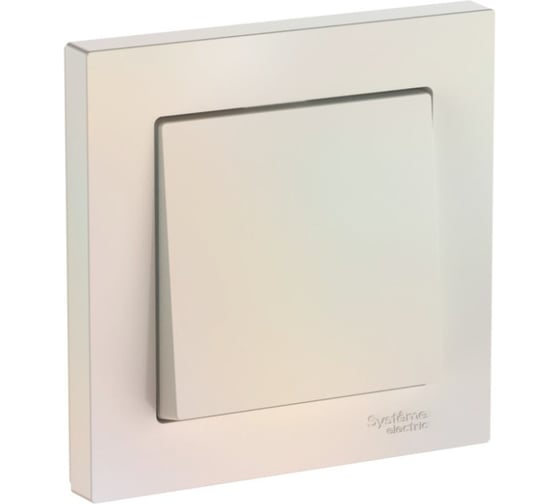 1-клавишный выключатель Systeme Electric ATLASDESIGN, сх.1, 10АХ, в сборе, быстрозажимные клеммы, жемчуг ATN000412S