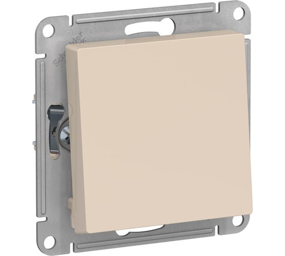 1-клавишный переключатель Systeme Electric GLOSSA, сх.6, 10АХ, мех., быстрозажимные клеммы, бежевый GSL000261S