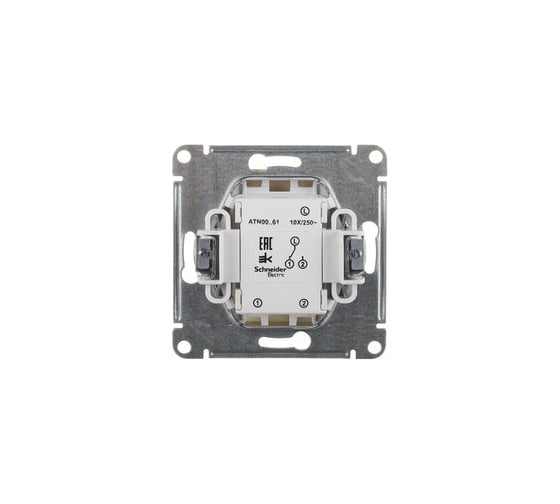 1-клавишный переключатель Systeme Electric GLOSSA, сх.6, 10АХ, мех., быстрозажимные клеммы, бежевый GSL000261S