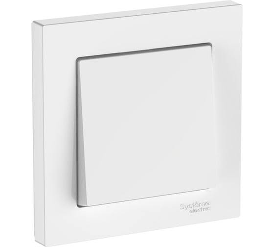 1-клавишный выключатель Systeme Electric ATLASDESIGN, сх.1, 10АХ, в сборе, быстрозажимные клеммы, белый ATN000112S