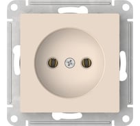 Розетка Systeme Electric ATLASDESIGN без заземления без шторок, 16А, мех., быстрозажимные клеммы, бежевый ATN000241S