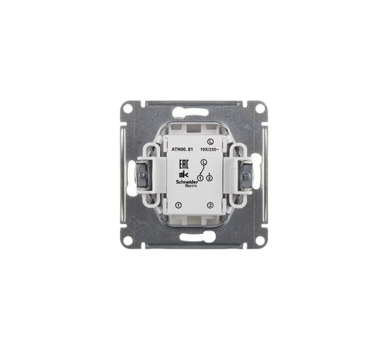 1-клавишный переключатель Systeme Electric GLOSSA, сх.6, 10АХ, мех., быстрозажимные клеммы, белый GSL000161S